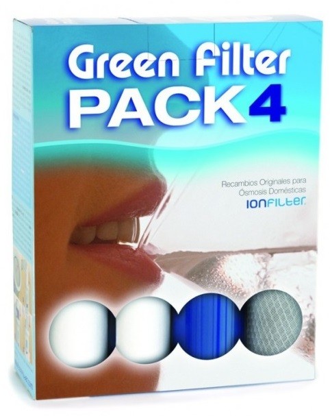 JUEGO DE CUATRO FILTROS GREEN FILTER PARA OSMOSIS ESTANDAR