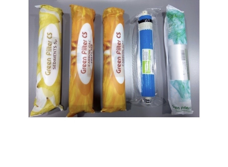 Set de 4 Filtros CS + Membrana RO para Ósmosis Inversa