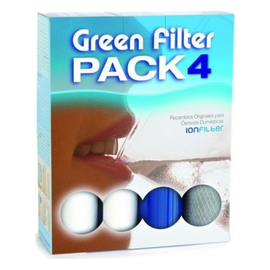 Juego de 4 filtros Green Filter ósmosis estándar + membrana RO