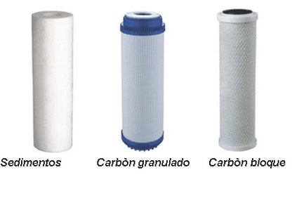 JUEGO DE TRES FILTROS GREEN FILTER PARA OSMOSIS ESTANDAR